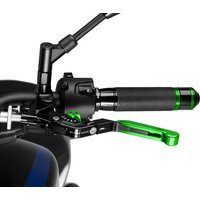 Image of 24VNV - Puig Extendable Folding V3 Clutch Lever For Ducati 1098 2007-2008 - Green Extender With Green Selector