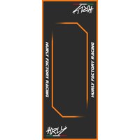 Image of HC53100-ORANGE - HC53100-ORANGE - Hurly Workstation Floor Mat - Black/Orange/White