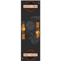 HC80250-CUSTOM - Hurly Custom Workstation Floor Mat - Black/Orange