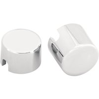 W16-0333 - Drag Specialties Axle Caps For Harley Davidson FLST 1450 2006 Rear - Chrome/Silver