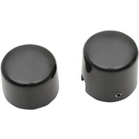W16-0333GB - Drag Specialties Axle Caps For Harley Davidson FLST 1450 2006 Rear - Black