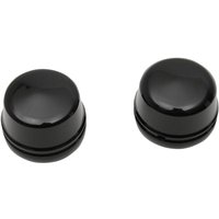 16-0217GB - Drag Specialties Axle Caps For Harley Davidson FLHR 1450 2000-2003 Front - Black
