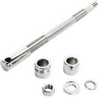 16-0317NU - Drag Specialties Front Axle Kit For Harley Davidson FXST 1450 2000-2003 - Chrome/Silver