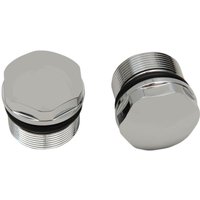 C23-0218D - Drag Specialties Fork Tube Plugs & Caps For Harley Davidson FXDB 1340 1991-1992 - Chrome