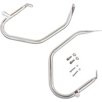 Image of 21034 - Drag Specialties Low-Profile Saddlebag Guards For Harley Davidson FLHR 1584 - Chrome