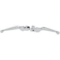Image of H07-0769 - Drag Specialties Slotted Wide Blade Lever Set For Harley Davidson FLD 1690 2012-2013 - Chrome