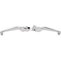 H07-0729 - Drag Specialties Skull Lever Set For Harley Davidson FLD 1690 2012-2013 - Chrome