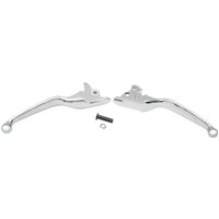 Image of H07-0585 - Drag Specialties Wide Blade Lever Set For Harley Davidson FLHR 1584 2008 - Chrome