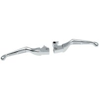 Image of H07-0589 - Drag Specialties Slotted Wide Blade Lever Set For Harley Davidson XL 1200 C 2004-2013 - Chrome