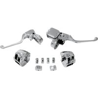 Image of H07-0755KDS - Drag Specialties Handlebar Control Kit with Mechanical Clutch For Harley Davidson FLD 1690 2012-2013 - Chrome