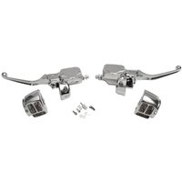 Image of 07-0654DS - Drag Specialties Handlebar Control Kit For Harley Davidson FLHR 1340 1996-1998 - Chrome