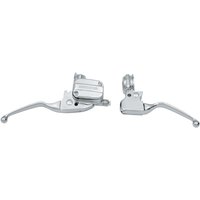 Image of H07-0782-A - Drag Specialties Brake/Clutch Lever Assembly For Harley Davidson FLHR 1340 1996-1998 - Chrome