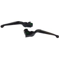 Image of H07-0606MB - Drag Specialties Slotted Wide Blade Lever Set For Harley Davidson FLHTCUTG 1690 2014-2016 - Black