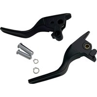 H07-0593SMB - Drag Specialties Short Lever Set For Harley Davidson FLDE 1750 2018-2020 - Black