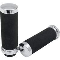 H17-0593 - Drag Specialties Sundance Grips For Harley Davidson FLDE 1750 2018-2020 - Black/Chrome