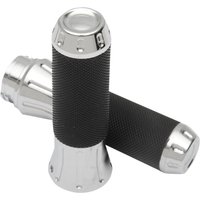 354120 - Drag Specialties Custom Grips For Harley Davidson FLD 1690 2012-2013 - Black/Chrome