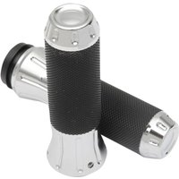 354121 - Drag Specialties Custom Grips For Harley Davidson FLHR 1584 2008 - Black/Chrome