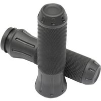 354132 - Drag Specialties Custom Grips For Harley Davidson FLHR 1584 2008 - Black/Shot Peened