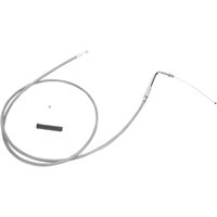 Image of 5331152B - Drag Specialties Stainless Braided Throttle Cable For Harley Davidson FLHR 1340 1994-1995 132 cm (52") - Silver/Unfinished