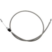 Image of 5323418HE - Drag Specialties Quick Connect Clutch Cable For Harley Davidson FLDE 1750 2018-2020 132 cm (52") - Chrome/Silver