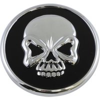 012720 - Drag Specialties Skull Fuel Cap For Harley Davidson FLD 1690 2012-2013 - Black/Chrome