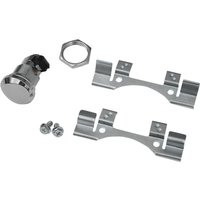 77388 - Drag Specialties Push-Button Fuel Door Latch Kit For Harley Davidson FLHRCI 1450 EFI 2002-2006 - Chrome