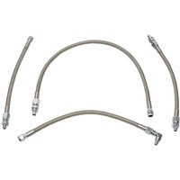 606002 - Drag Specialties Stainless Steel Braided Oil Line Kit For Harley Davidson FLSTC1340 1992-1999 - Chrome