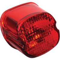 Image of 12-0402D - Drag Specialties Laydown Taillight Lens with Bottom Tag Lens For Harley Davidson FLSTC 1340 1999 Rear - Red