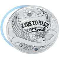 30-0152DA - Drag Specialties Live To Ride Points Cover For Harley Davidson XL 1200 C 1996-2003 - Black/Chrome