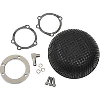 14-0110CVSB - Drag Specialties "Bob" Retro-Style Air Cleaner Kit For Harley Davidson FLD 1690 2012-2013 - Black