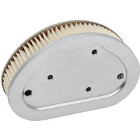 E14-0304DS - Drag Specialties Replacement Air Filter For Harley Davidson FLD 1690 2012-2013 - Silver/White