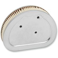 E14-0302DS - Drag Specialties Replacement Air Filter For Harley Davidson FLHR 1450 1999-2003 - Silver/White