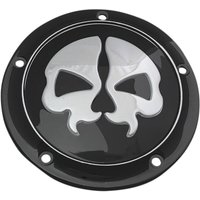 78043B - Drag Specialties Split Skull Derby Cover For Harley Davidson FLD 1690 2012-2013 - Black/Chrome