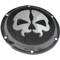 78044BB2 - Drag Specialties Split Skull Derby Cover For Harley Davidson XL 1200 C 2004-2020 - Black/Chrome