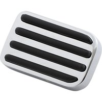 03-151-BC142 - Drag Specialties Chrome Brake Pedal Cover For Harley Davidson FLST 1340 1987-1990 - Black/Chrome