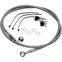 640115 - Drag Specialties Stainless Steel Brake Hose Kit For Harley Davidson FLST 1340 1987-1990 Front
