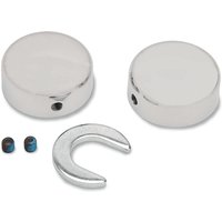 16-0206 - Drag Specialties Swingarm Pivot Bolt Covers For Harley Davidson FLST 1340 1987-1990 - Chrome