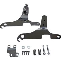 Image of X08-0003C - Drag Specialties Sissy Bar Side Plates For Harley Davidson FLHR 1450 1999-2003 - Chrome