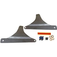 X08-0004C - Drag Specialties Sissy Bar Side Plates For Harley Davidson FLSTF 1450 2000-2003 - Chrome