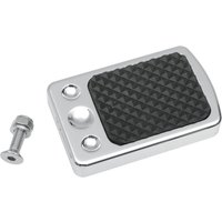 Image of 1610-0134 - Drag Specialties Brake Pedal Cover For Harley Davidson FXCW 1584 2008-2009 - Black/Chrome