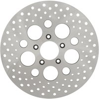06-0185AS - Drag Specialties Stainless Steel Drilled Brake Disc For Harley Davidson FLHR 1450 2000-2003 Front - Ground