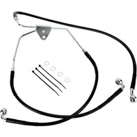 620085-BLK - Drag Specialties Stainless Steel Brake Hose Kit For Harley Davidson FLHR 1584 2008 Front