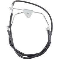 660411-10BLK - Drag Specialties Extended Length Vinyl Brake Hose Kit For Harley Davidson FLHT 1340 1996-1998 +25.4 cm Front - Black