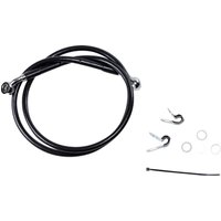 660310-BLK - Drag Specialties Stainless Steel Brake Hose Kit For Harley Davidson XL 1200 C 2004-2010 Front