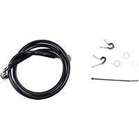 640210-BLK - Drag Specialties Stainless Steel Brake Hose Kit For Harley Davidson FXST 1340 1999 Front