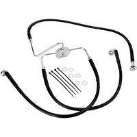 640116-BLK - Drag Specialties Stainless Steel Brake Hose Kit For Harley Davidson FXDL 1340 1996-1998 Front
