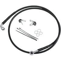 640115-BLK - Drag Specialties Stainless Steel Brake Hose Kit For Harley Davidson FXDWG 1340 1993-1998 Front