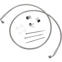 660214-6 - Drag Specialties Extended Length Stainless Steel Brake Hose Kit For Harley Davidson FLST 1450 Front