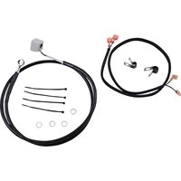 640220-BLK - Drag Specialties Stainless Steel Brake Hose Kit For Harley Davidson FLSTC1340 1988-1999 Rear - Black