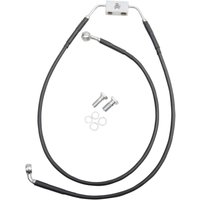 612135-4BLK - Drag Specialties Extended Length Vinyl Brake Hose Kit For Harley Davidson FXDB 1584 2012-2013 Front - Black